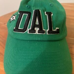 Green DAL Stars Hockey Embroidered Baseball Cap